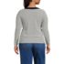 Women's Plus Size Drapey Rib Fitted Long Sleeve Henley T-Shirt, Back