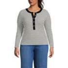 Women's Drapey Rib Fitted Long Sleeve Henley T-Shirt