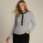 Women's Drapey Rib Fitted Long Sleeve Henley T-Shirt