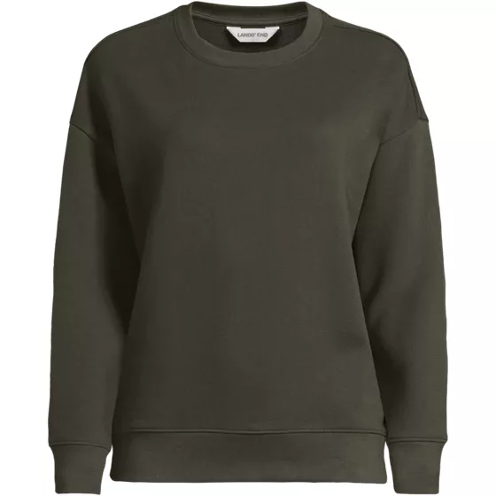 Women's Plus Size Relaxed Serious Sweats Long Sleeve Crewneck Sweatshirt - primary