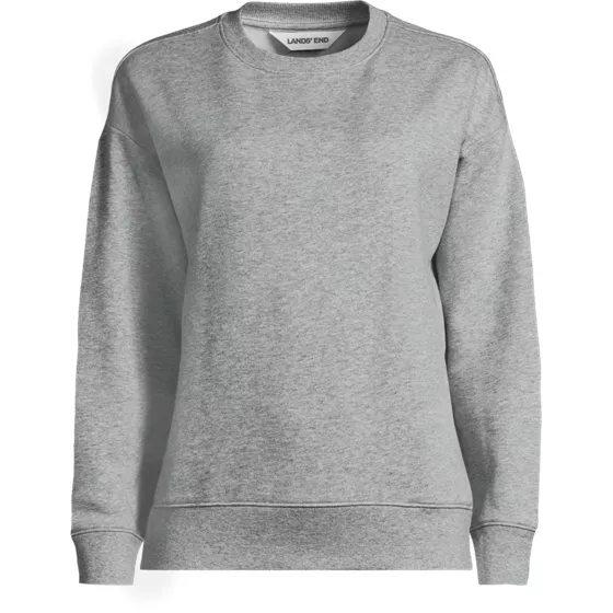 Women's Plus Size Relaxed Serious Sweats Long Sleeve Crewneck Sweatshirt - primary