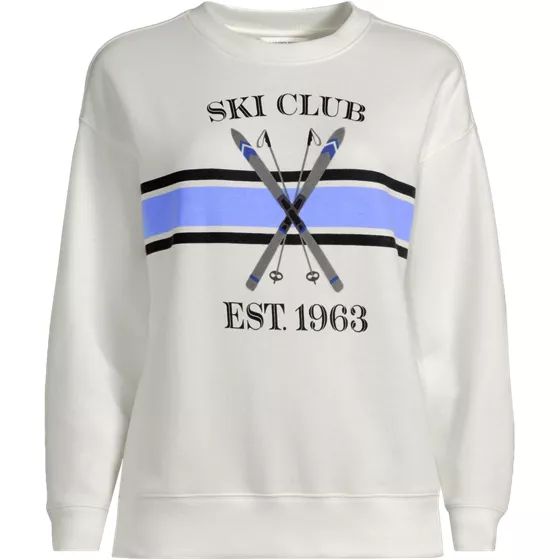 Women's Plus Size Relaxed Serious Sweats Long Sleeve Crewneck Sweatshirt - primary