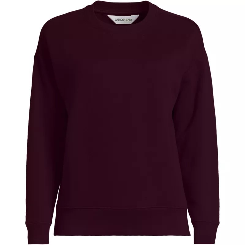 Women's Plus Size Relaxed Serious Sweats Long Sleeve Crewneck Sweatshirt, Front