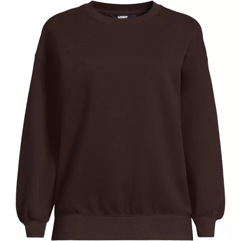 Women's Plus Size Relaxed Serious Sweats Long Sleeve Crewneck Sweatshirt, Front