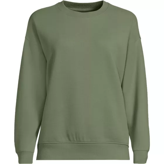 Women's Plus Size Relaxed Serious Sweats Long Sleeve Crewneck Sweatshirt - primary