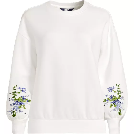 Women's Plus Size Relaxed Serious Sweats Long Sleeve Crewneck Sweatshirt - primary