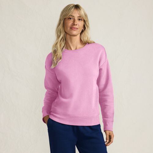 Sweat Vert Femme Lands' End Taille L - Col Henley, Boutonné - Excellent état