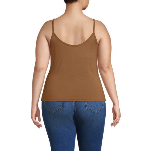  Lands' End Kühlendes Trägertop, Damen, Größe:48-50 Plus, Beige, Elasthan/viskose/viskose-mischung, By Lands' End 