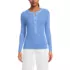 Women's Drapey Rib Fitted Long Sleeve Henley T-Shirt, Front