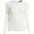 Women's Drapey Rib Fitted Long Sleeve Henley T-Shirt, Front