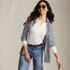 Women's Drapey Rib Fitted Long Sleeve Henley T-Shirt, alternative image