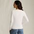 Women's Drapey Rib Fitted Long Sleeve Henley T-Shirt, Back