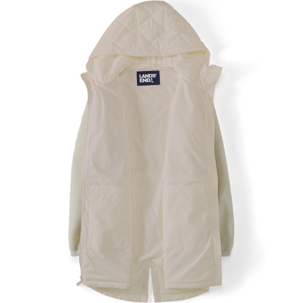 90s Lands’end リネンパーカー Women's Sherpa Fleece Quilted Mixed Media Parka | Lands' End