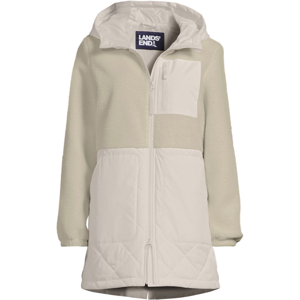 Women's Sherpa Fleece Quilted Mixed Media Parka | Lands' End