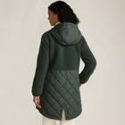 Women's Sherpa Fleece Quilted Mixed Media Parka