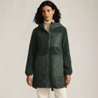 Women's Sherpa Fleece Quilted Mixed Media Parka