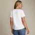 Women's Plus Size Short Sleeve Lightweight Jersey Gathered Shoulder T-Shirt, Back