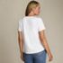 Women's Plus Size Short Sleeve Lightweight Jersey Gathered Shoulder T-Shirt, Back