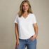 Women's Plus Size Short Sleeve Lightweight Jersey Gathered Shoulder T-Shirt, Front