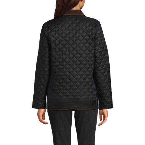 Women's Print Reversible Barn Quilted Insulated Jacket, Back