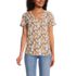 Women's Short Sleeve Lightweight Jersey Gathered Shoulder T-Shirt, Front
