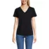 Women's Short Sleeve Lightweight Jersey Gathered Shoulder T-Shirt, Front