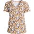 Women's Short Sleeve Lightweight Jersey Gathered Shoulder T-Shirt, Front