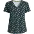 Women's Short Sleeve Lightweight Jersey Gathered Shoulder T-Shirt, Front
