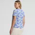 Women's Short Sleeve Lightweight Jersey Gathered Shoulder T-Shirt, Back