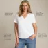 Women's Short Sleeve Lightweight Jersey Gathered Shoulder T-Shirt, alternative image