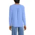 Women's Long Sleeve Lightweight Jersey Notch Neck Tunic Top, Back