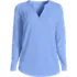 Women's Long Sleeve Lightweight Jersey Notch Neck Tunic Top, Front