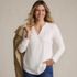 Women's Long Sleeve Lightweight Jersey Notch Neck Tunic Top, alternative image