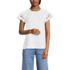 Women's Lightweight Jersey Crew Neck Ruffle Sleeve Flowy Top, Front