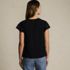 Women's Lightweight Jersey Crew Neck Ruffle Sleeve Flowy Top, Back