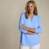Women's Plus Size Long Sleeve Lightweight Jersey Notch Neck Tunic Top, alternative image