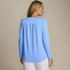 Women's Plus Size Long Sleeve Lightweight Jersey Notch Neck Tunic Top, Back