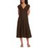 Women's Cotton Blend Short Sleeve Midi Dress with Cutwork, Front