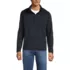 School Uniform Men's Sweater Fleece Snap Neck Pullover Jacket, Front