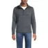 School Uniform Men's Sweater Fleece Snap Neck Pullover Jacket, Front
