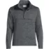School Uniform Men's Sweater Fleece Snap Neck Pullover Jacket, Front