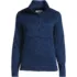 Women's Sweater Fleece Snap Neck Pullover Jacket, Front
