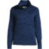 Women's Sweater Fleece Snap Neck Pullover Jacket, Front