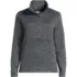 Women's Sweater Fleece Snap Neck Pullover Jacket, Front