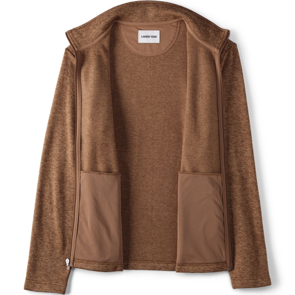 Men's Sweater Fleece Zip Front Jacket | Lands' End