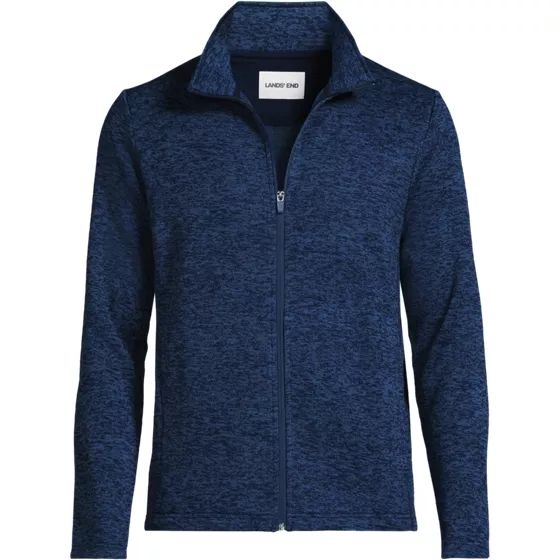 School Uniform Men's Sweater Fleece Zip Front Jacket - primary