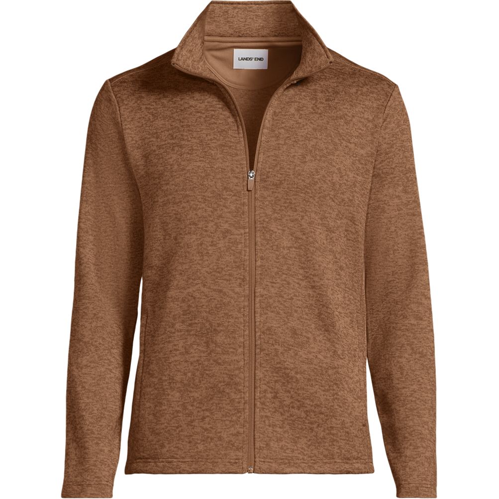 Men's Sweater Fleece Zip Front Jacket | Lands' End