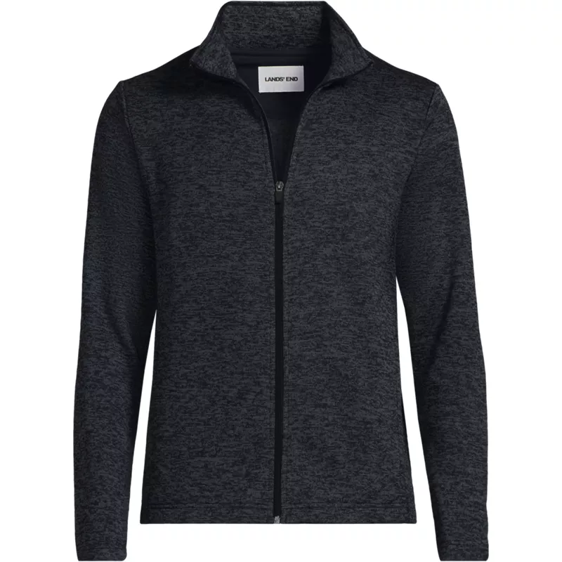 Men's Sweater Fleece Zip Front Jacket, Front