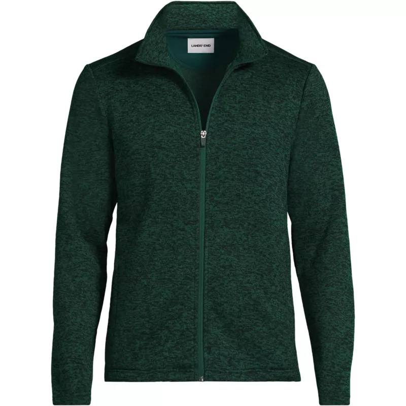 Men's Sweater Fleece Zip Front Jacket, Front