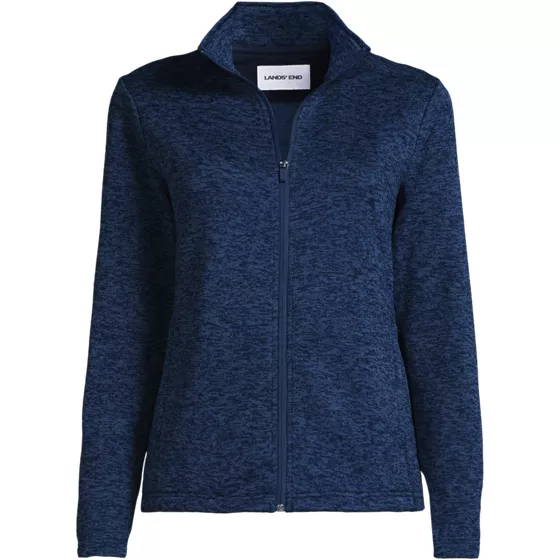 School Uniform Women's Sweater Fleece Zip Front Jacket - primary